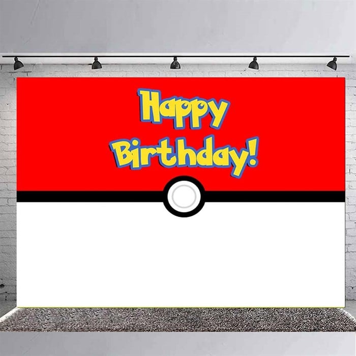 Pokemon Pokeball Doğum Günü Branda Afişi - 70 cm - 100 cm