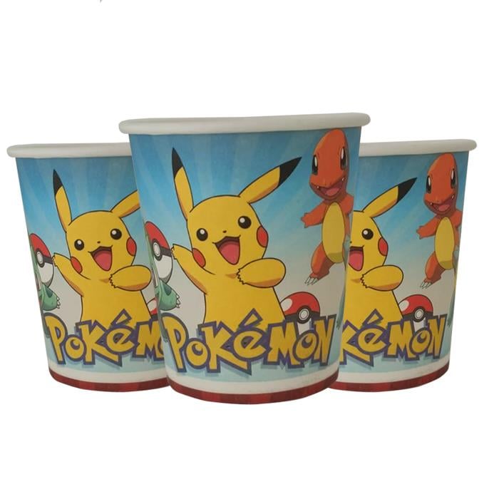 Pokemon Temalı Karton Bardak 8 adet