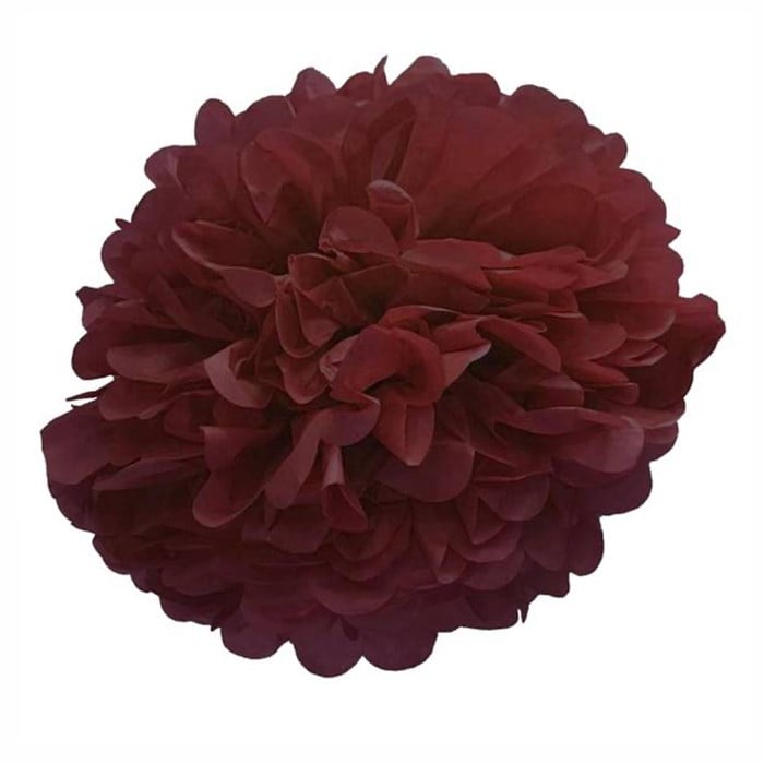 Ponpon Süs Bordo