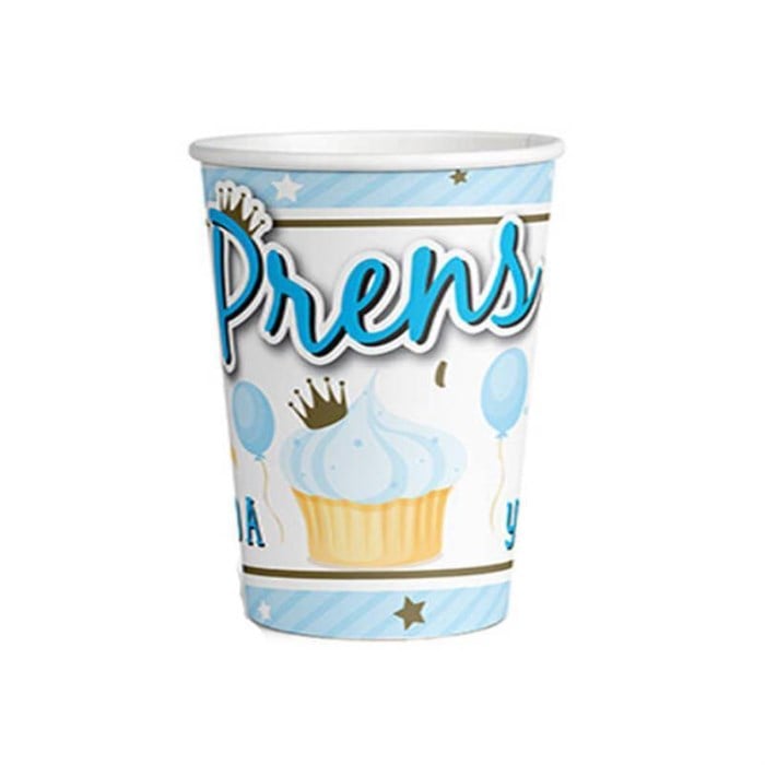 Prens 1 Yaş Temalı Bardak 8'li