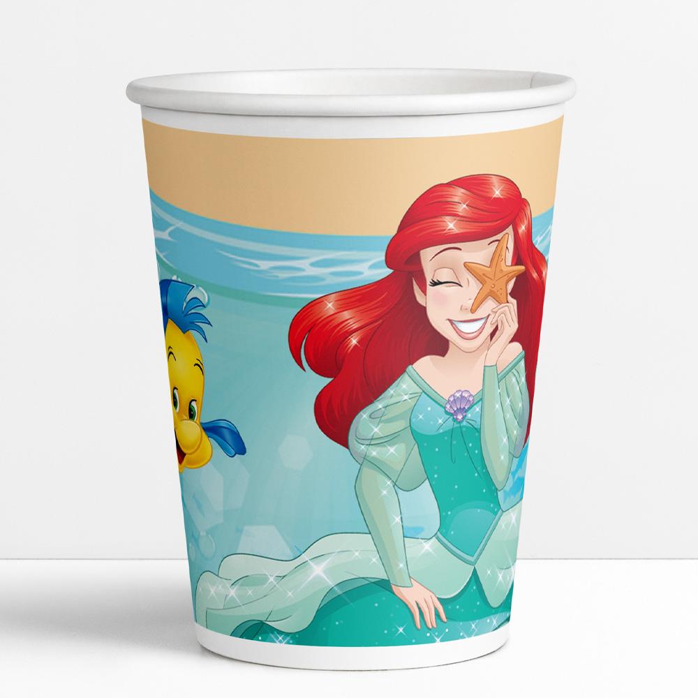Prenses Ariel Temalı Bardak 8'li