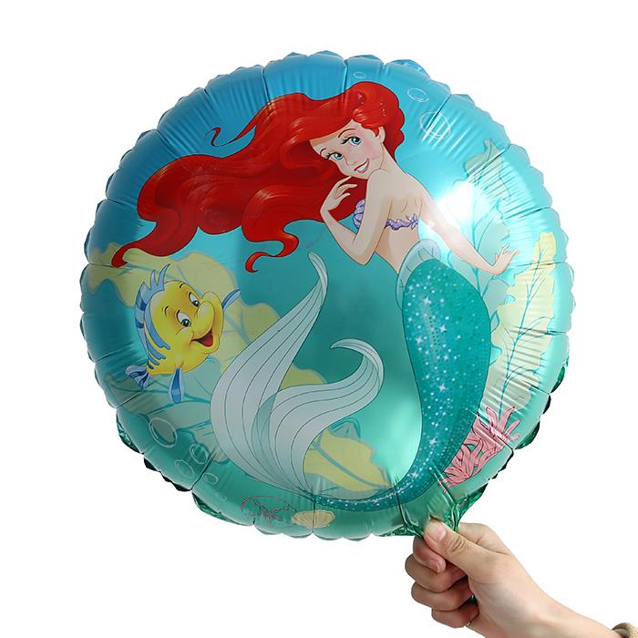 Prenses Ariel Temalı Yuvarlak Folyo Balon 1 Adet