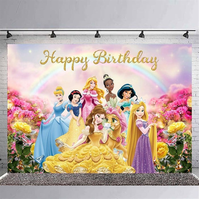 Prensesler Doğum Günü Branda Afişi - 70 cm - 100 cm