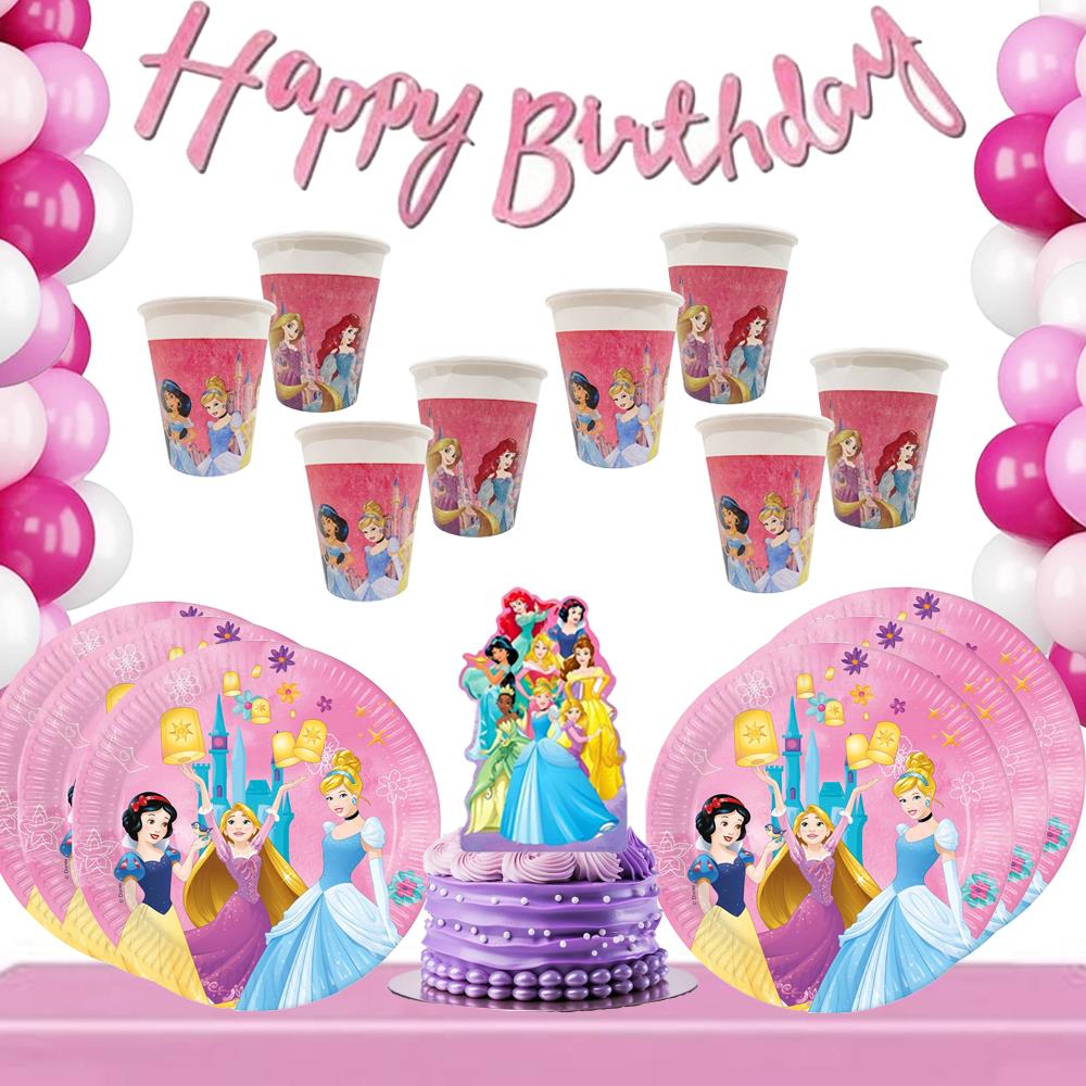 Prensesler Temalı 8 Kişili Doğum Günü Seti