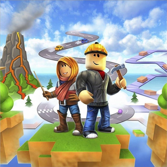Roblox Doğum Günü Kare Branda Afişi - 2 Boy Seçenekli