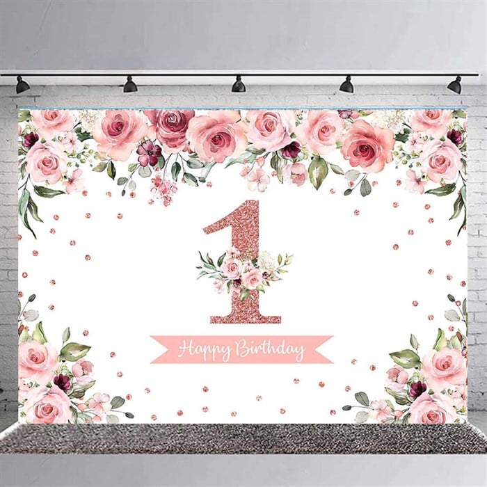 Rose 1 Happy Birthday Branda Afişi - 70 cm - 100 cm