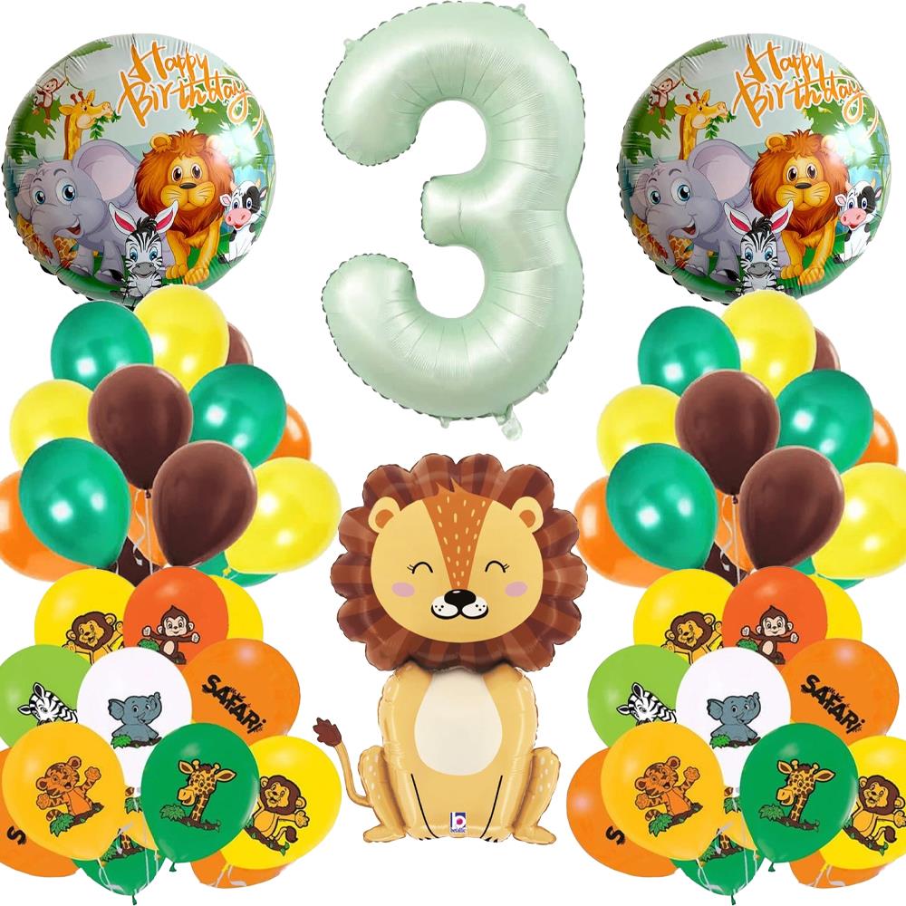 Safari Aslan Doğum Günü Balon Seti