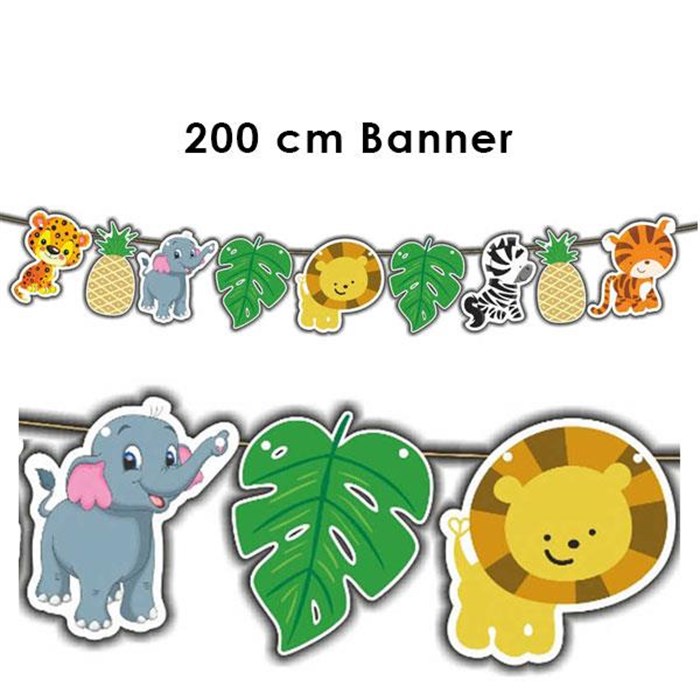 Safari Yapraklı Afiş Set - 200 Cm