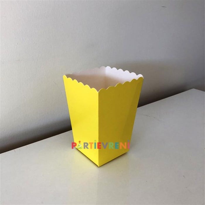 Sarı Renkli Mısır Kutusu - 10 Adet