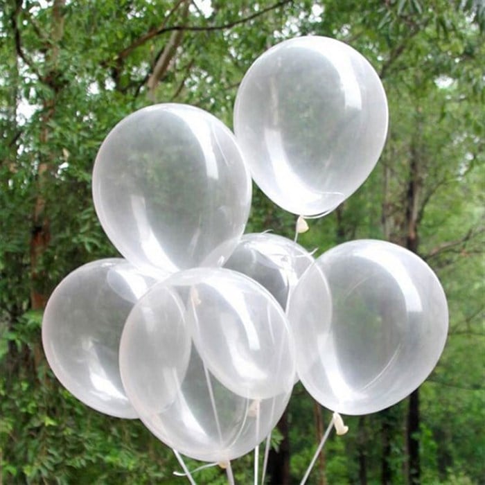 Şeffaf Baskısız Lateks Balon - 10 Adet