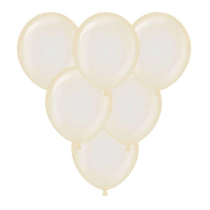 Şeffaf Gold Lateks Balon - 10 Adet
