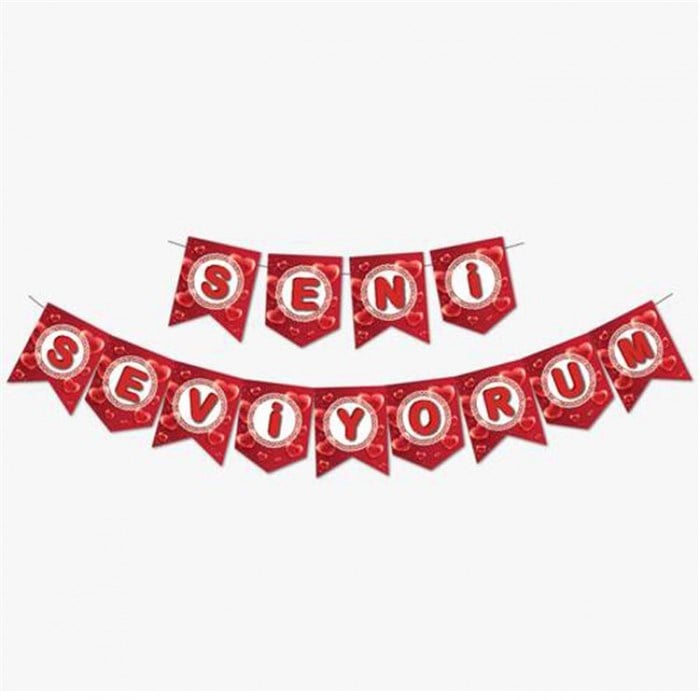 Seni Seviyorum Banner Set Afiş - 190 cm 