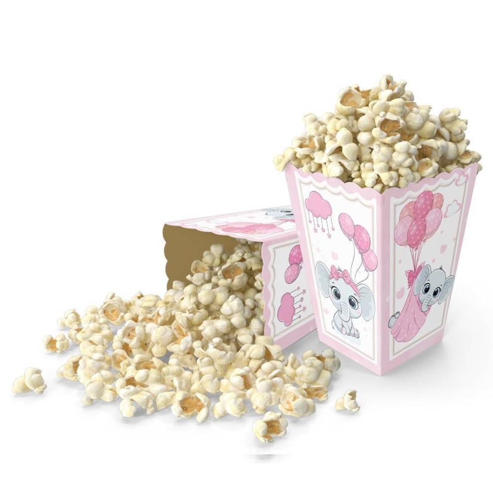 Sevimli Fil Temalı Pembe Mısır Kutusu