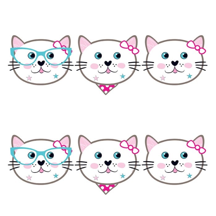 Sevimli Kediler Doğum Günü Lisanslı Maske - 6 Adet