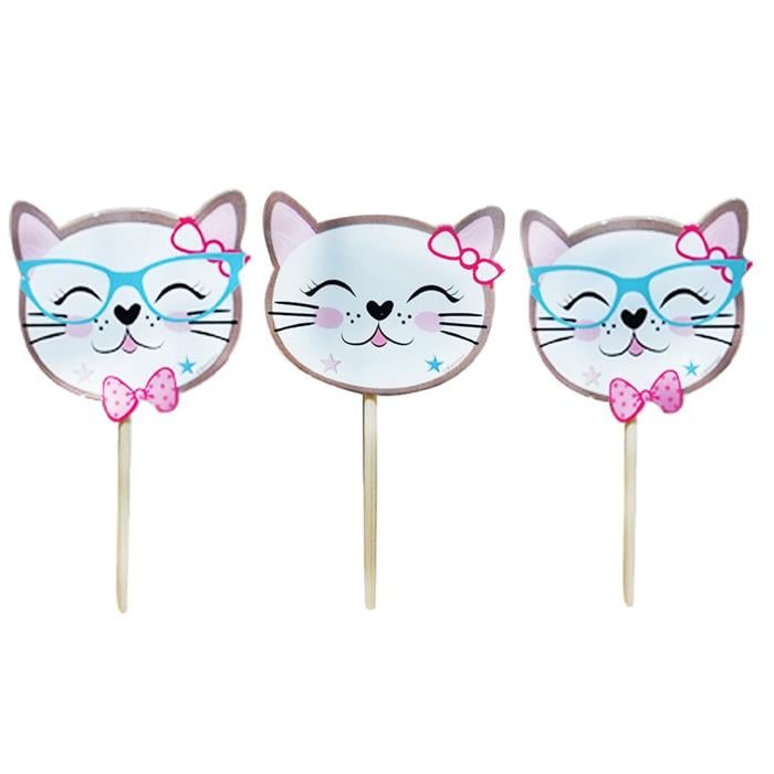 Sevimli Kediler Temalı Kürdan - 10 Adet