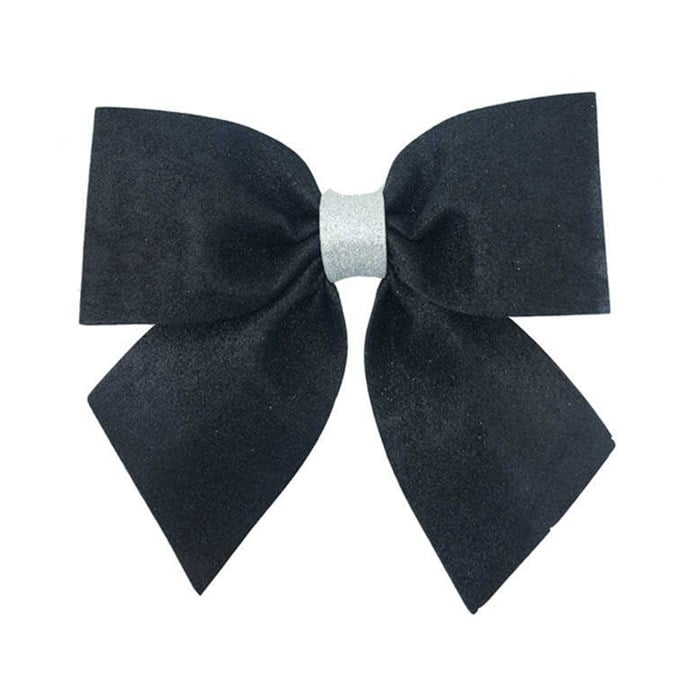 Simli Eva Siyah Fiyonk - 24 cm