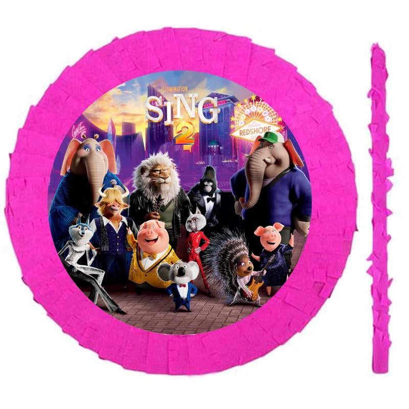 Sing 2 Temalı Pembe Pinyata