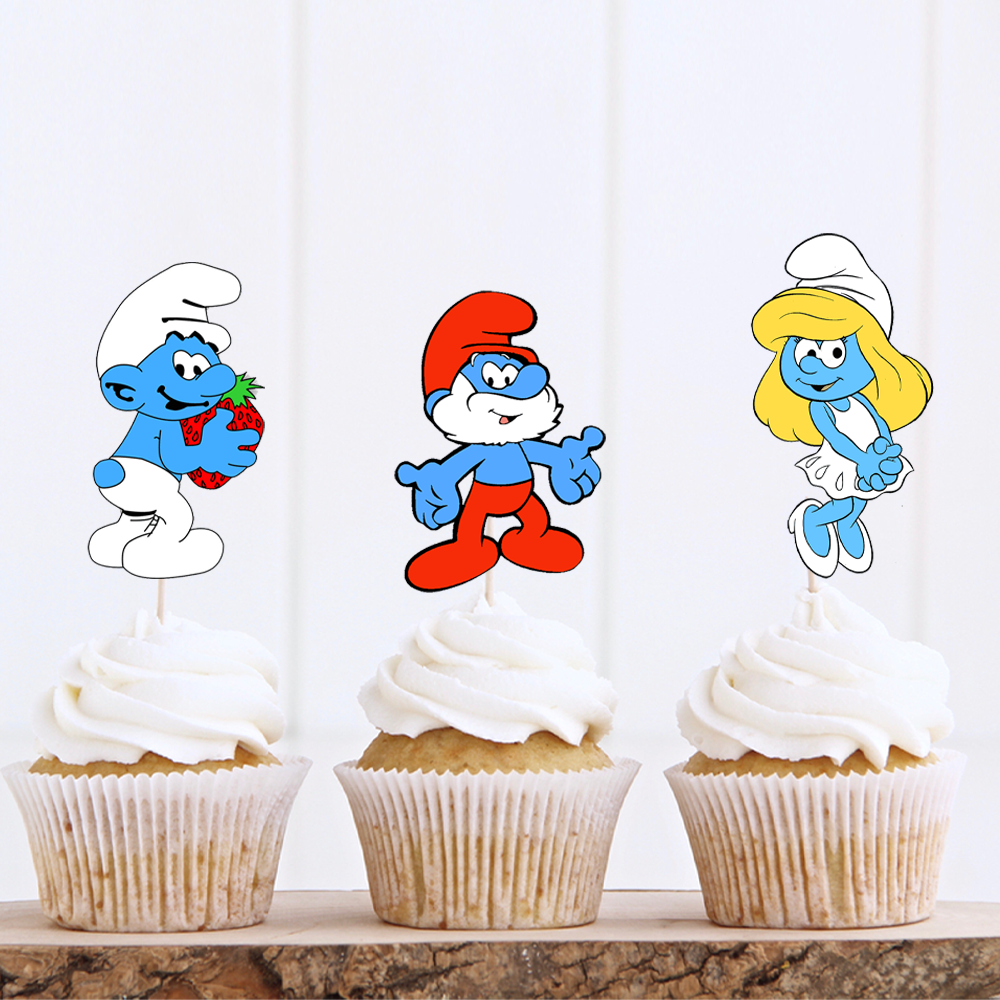 Şirinler Temalı 6'lı Kürdan Süs 