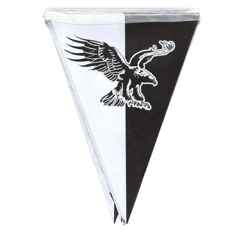 Siyah Beyaz Kartal Temalı Flama