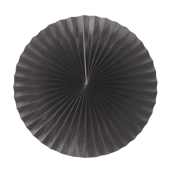 Siyah Metalize Yelpaze Süs - 40 Cm