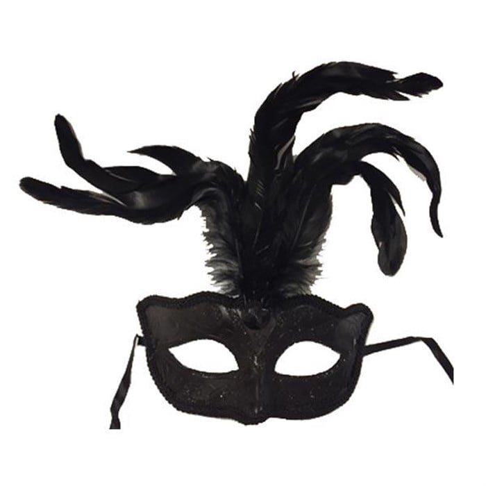 Siyah Renk Yılbaşı Maskesi