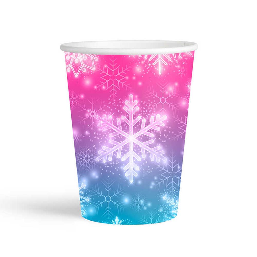 Snowflakes Kar Tanesi Karton Bardak 8 adet