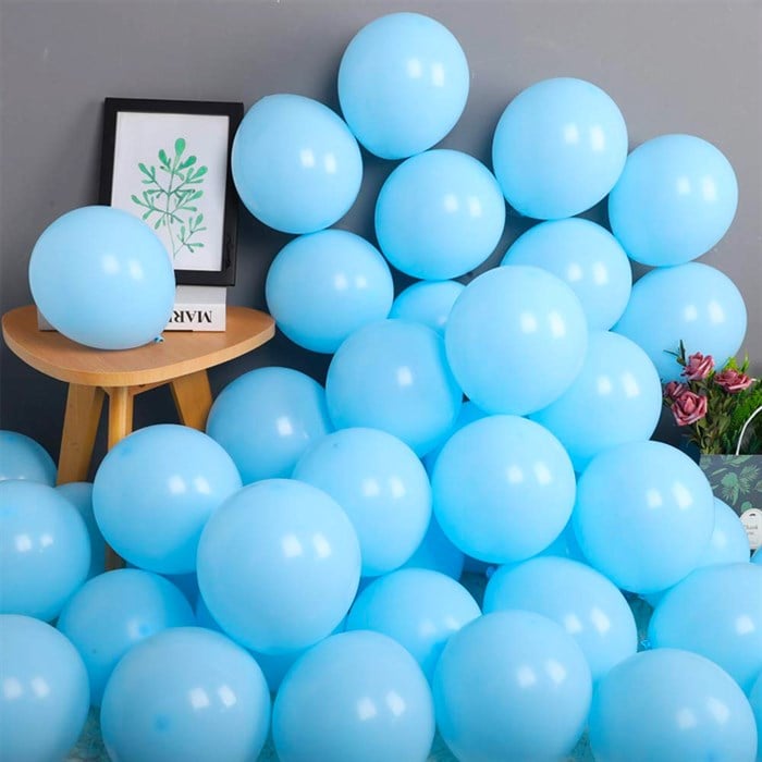 Soft Renk Mavi Makaron Balon - 10 Adet