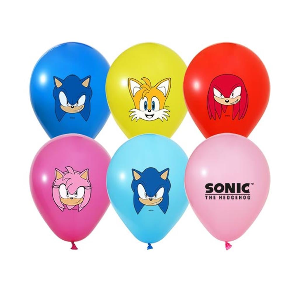 Sonic Baskılı Lateks Balon - 5 Adet