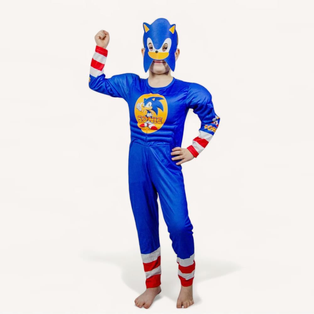 Sonic Karakter Kostümü Kaslı Versiyon