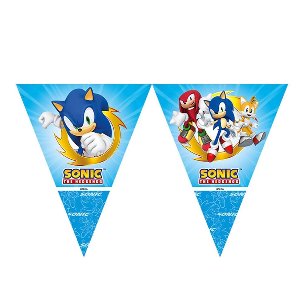 Sonic Temalı Lisanslı Flama Bayrak