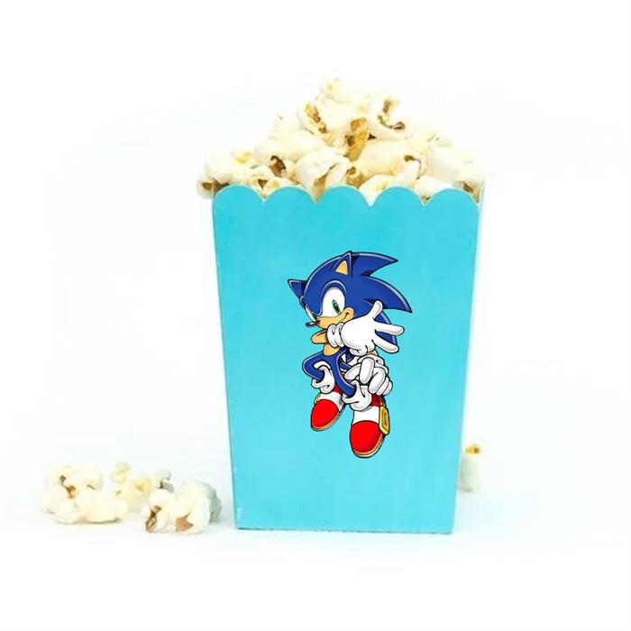 Sonic Temalı Mısır Popcorn Kutusu 5 Adet