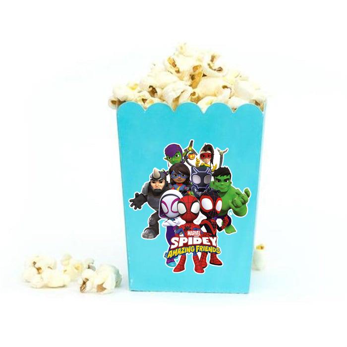 Spiday Temalı Mısır Kutusu 5 Adet