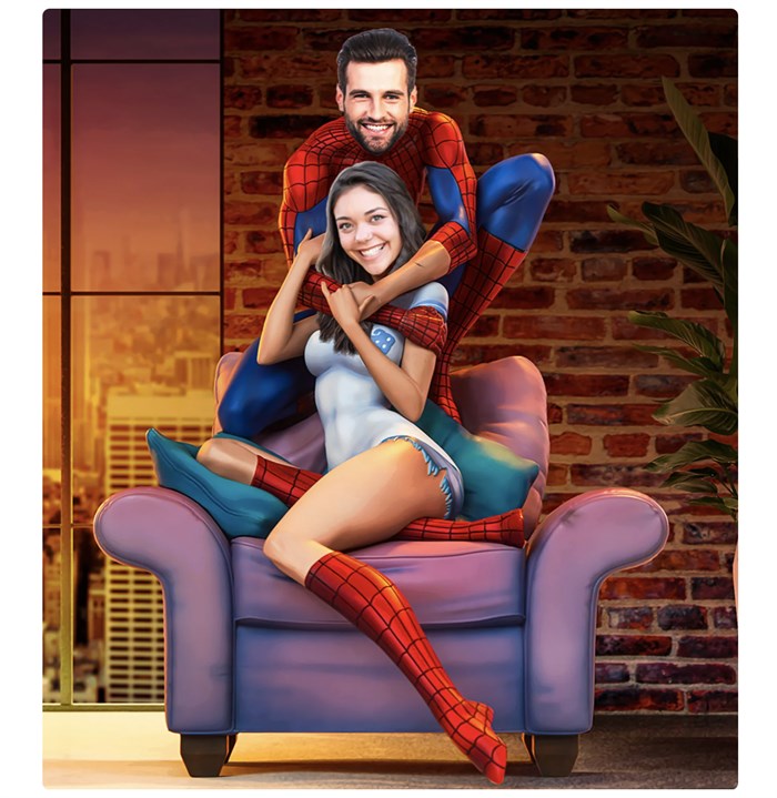 Spiderman Çift Kişiye Özel Poster
