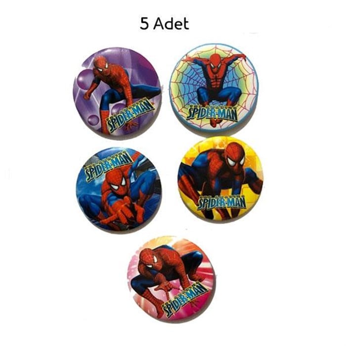 Spiderman Hediyelik Rozet - 5 Adet