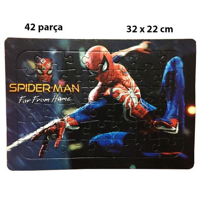 Spiderman Temalı Puzzle Yapboz - 42 Parça