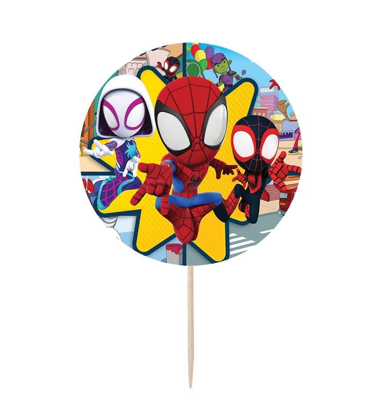 Spidey Temalı Yuvarlak Pasta Süsü