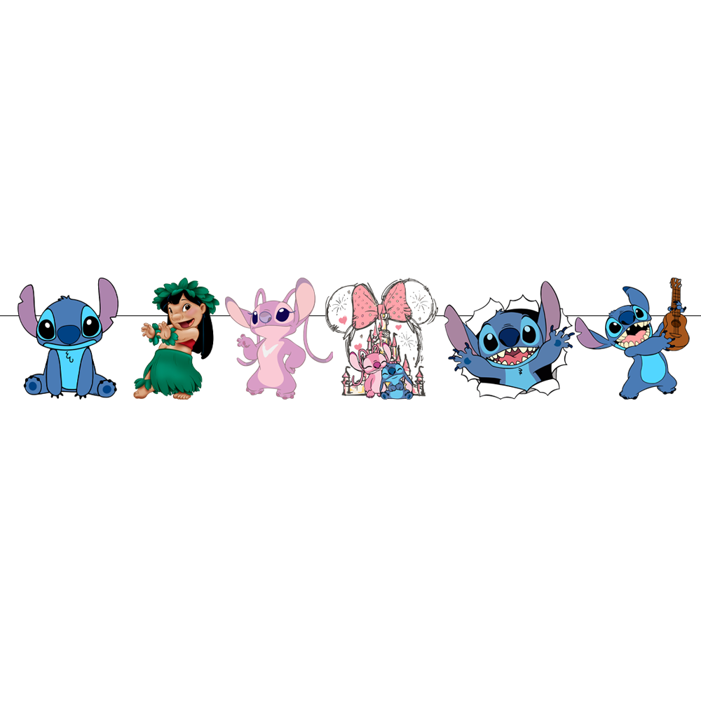 Stitch Temalı Özel Kesim Banner
