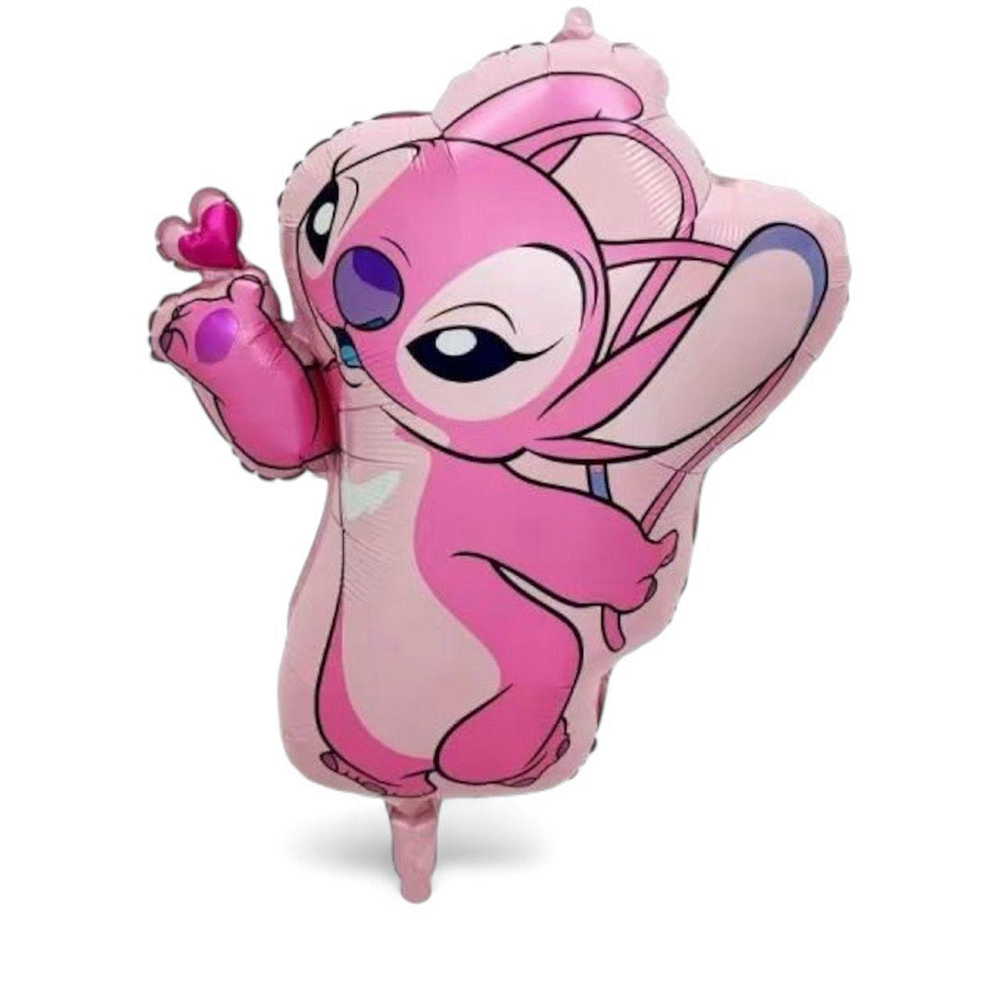 Stitch Temalı Pembe Folyo Balon