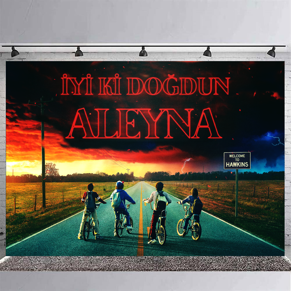 Stranger Things Temalı Kişiye Özel Afiş Banner