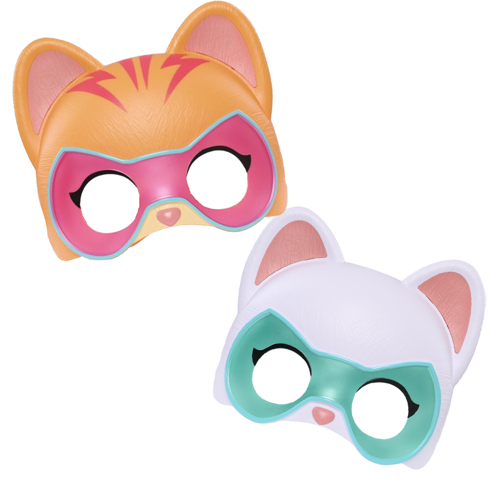 Super Kitties Temalı 2'li Kağıt Maske