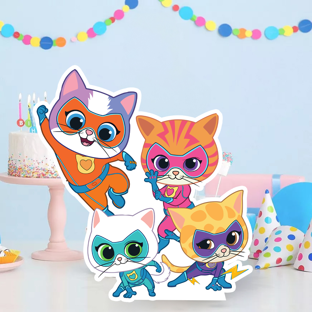 Super Kitties Temalı Ayaklı Dekor Pano