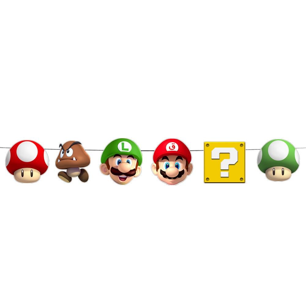 Super Mario Özel Kesim Dekoratif Banner
