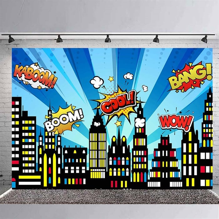 Superhero Doğum Günü Branda Afişi - 70 cm - 100 cm