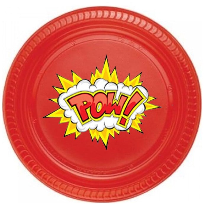 Superhero Özel Kesim Stickerlı Tabak