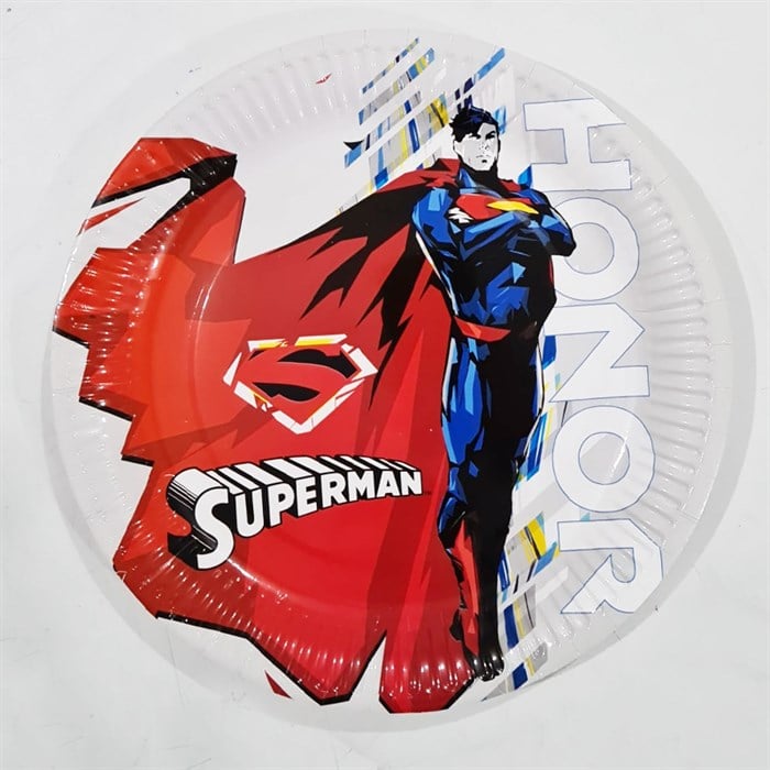 Superman Konseptli Tabak 8 Adet