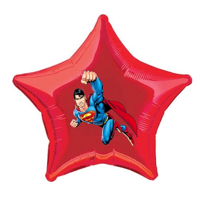 Superman Özel Stickerlı Yıldız Folyo Balon
