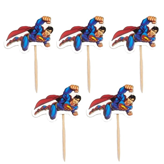 Superman Temalı Kürdan Süs 20'li