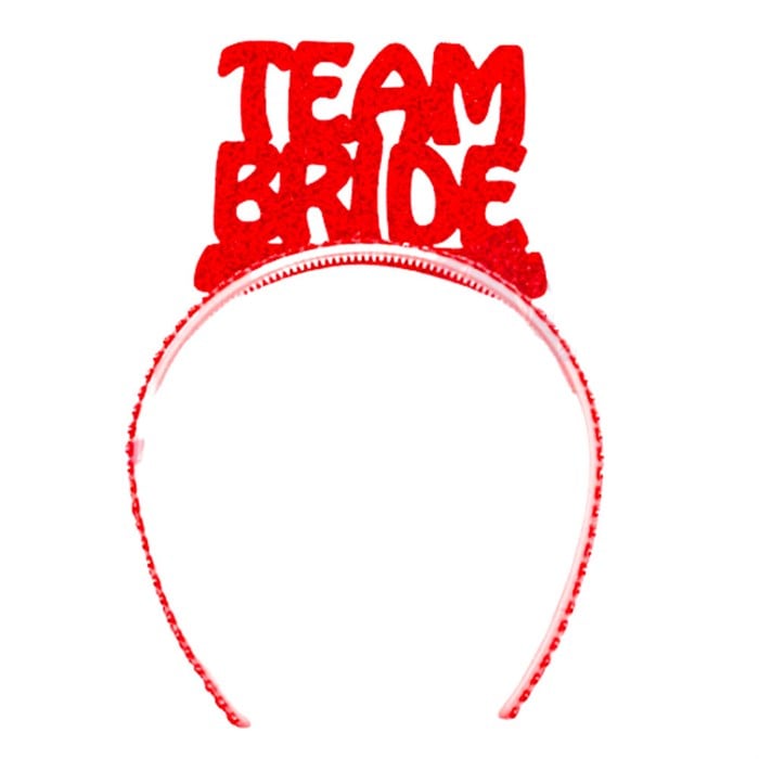 Team Bride Kırmızı Eva Parlak Taç