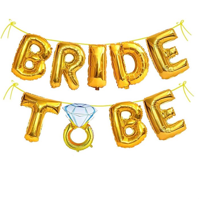 Tektaşlı Bride To Be Gold Folyo Balon Seti