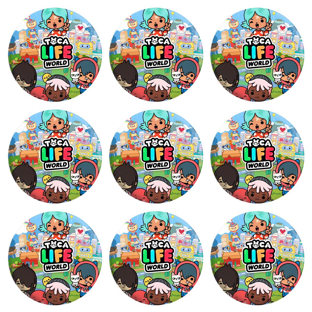 Toca Life World Temalı Etiket 10 Adet - 5 cm
